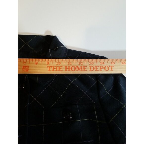 Vintage Pendleton Black Wool Cropped Blazer Jacket Womens Size 8 Preppy Classic - Picture 8 of 11